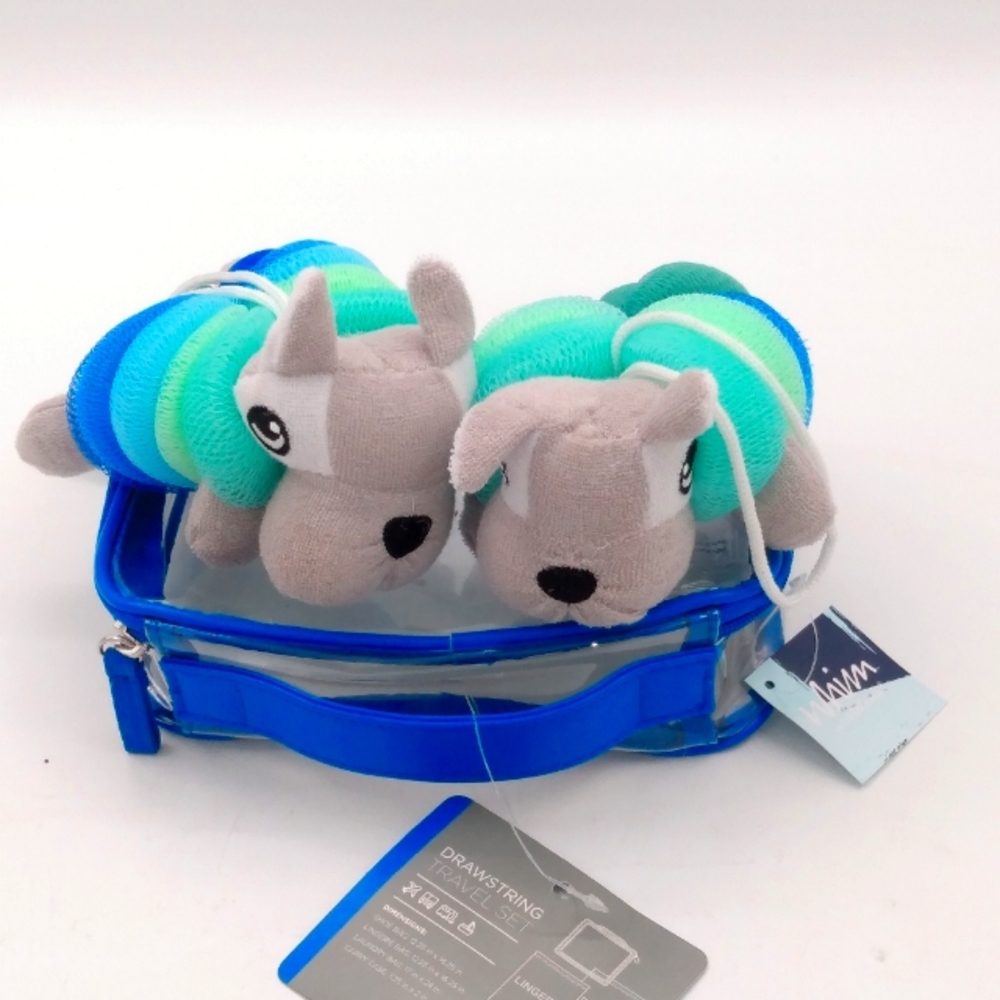 Ulta Beauty Kids Dog Bath Scrunchies In Zipper Traveling Case..